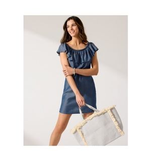 Tommy Bahama chambray dress with pockets size M